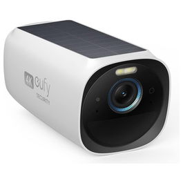 Eufy S330 eufyCam 3 Cámara de Seguridad 4K Exterior con Panel Solar Inalámbrica WiFi, IP67, Visión Nocturna, Detección de Personas/Vehículos