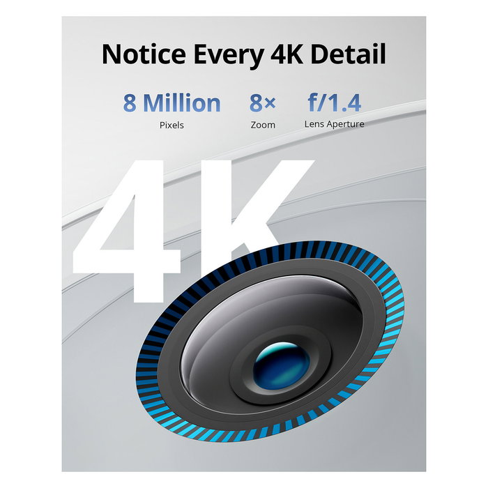 Eufy S330 eufyCam 3 Cámara de Seguridad 4K Exterior con Panel Solar Inalámbrica WiFi, IP67, Visión Nocturna, Detección de Personas/Vehículos