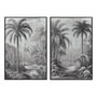 DKD Home Decor Cuadro Algodón Abeto Palmeras Surtido de 2 unidades 80x3x120 cm