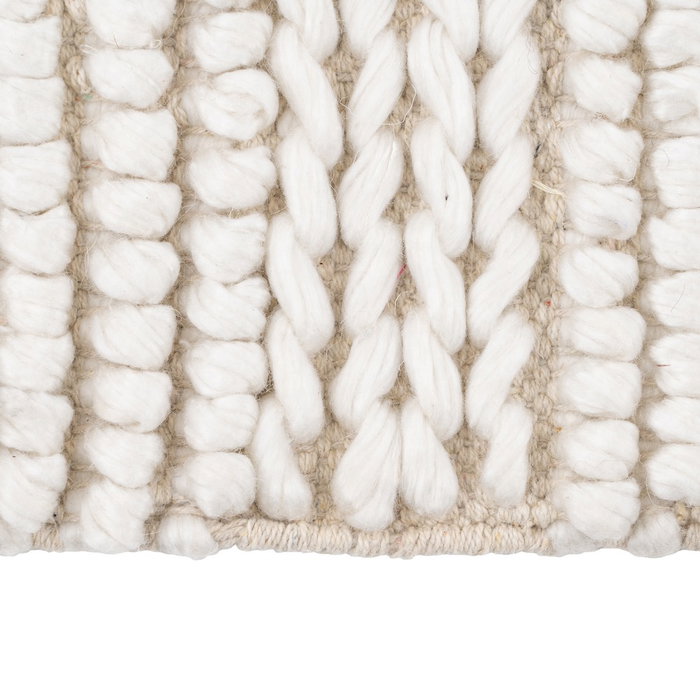 Alfombra Crema Tejido Decoración 160 X 230 cm Alfombra Crema Tejido Decoración 160 X 230 cm