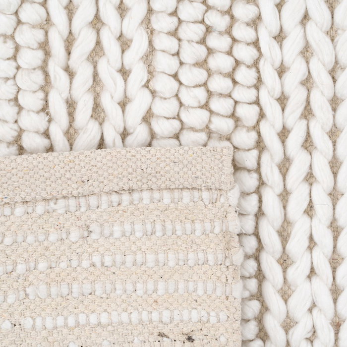 Alfombra Crema Tejido Decoración 160 X 230 cm Alfombra Crema Tejido Decoración 160 X 230 cm