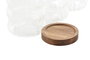 DKD Home Decor Set de 3 Botes de Cristal y Acacia 750ml