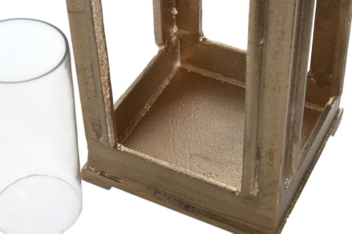 DKD Home Decor Farola Vintage Dorada de Aluminio y Cristal, 17 x 17 x 78 cm