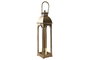 DKD Home Decor Farola Vintage Dorada de Aluminio y Cristal, 17 x 17 x 78 cm