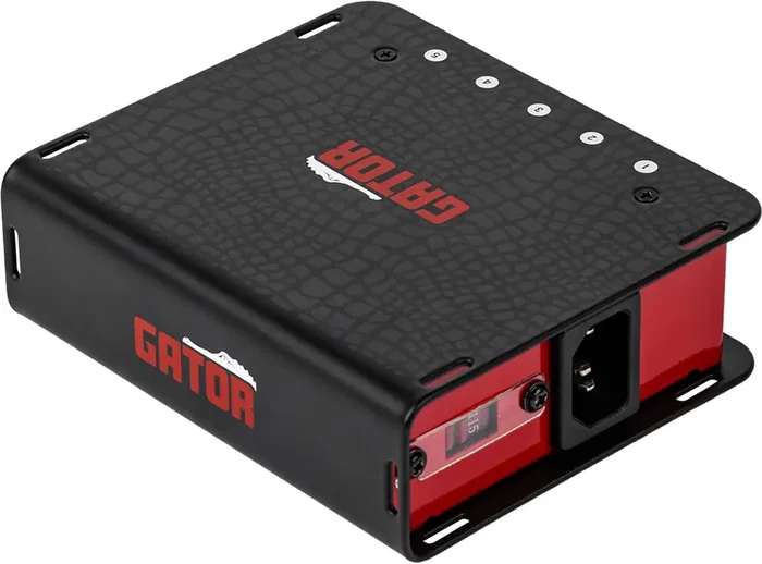 GATOR Fuente de Alimentación para Pedalboard con 5 Salidas Aisladas - Alimentador Estable para Efectos de Guitarra