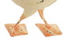 DKD Home Decor Figura de Metal Pato Blanco y Amarillo