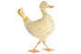DKD Home Decor Figura de Metal Pato Blanco y Amarillo