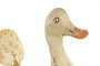 DKD Home Decor Figura de Metal Pato Blanco y Amarillo