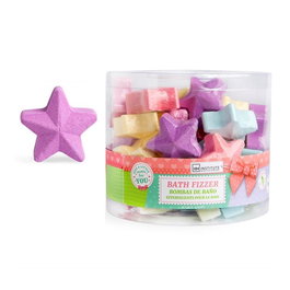 Idc Bath Fizzer Estrella para Niñas, Bola Aromática para Baño con Efecto Spa Mágico, Perfuma y Tiñe el Agua de Colores