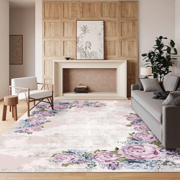 Conceptum Eexfab731 Alfombra de Pasillo 100 x 150 cm Poliéster Antideslizante Lavable