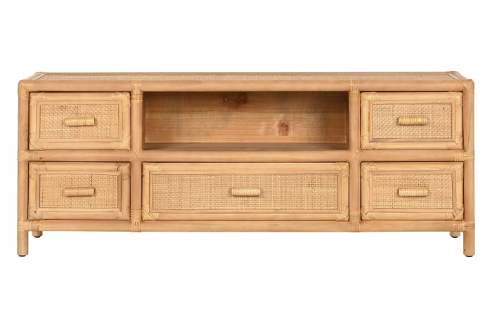 DKD Home Decor Mueble TV Tropical Suipt Marron Claro 120x30x45 cm DKD Home Decor Mueble TV Tropical Suipt Marron Claro 120x30x45 cm