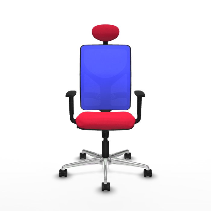 PIQUERAS Y CRESPO Silla de oficina Motilla con Mecanismo Sincro, Rojo y Azul