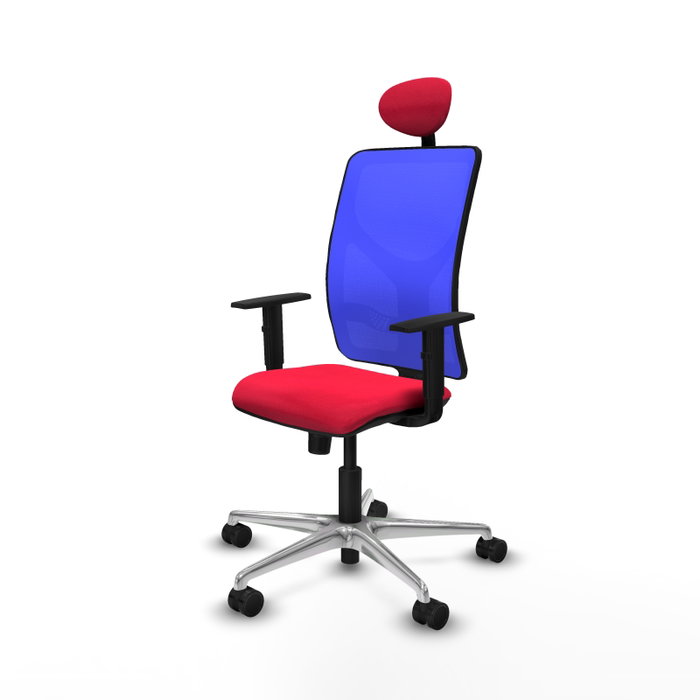 PIQUERAS Y CRESPO Silla de oficina Motilla con Mecanismo Sincro, Rojo y Azul