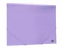 Liderpapel Carpeta Tres Solapas Polipropileno DIN A4 Color Lavanda Opaco Cierre Gomas Lomos Flexibles Capacidad 100 Hojas 400 Micras