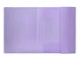 Liderpapel Carpeta Tres Solapas Polipropileno DIN A4 Color Lavanda Opaco Cierre Gomas Lomos Flexibles Capacidad 100 Hojas 400 Micras