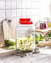 La Mediterranea Tarro de Vidrio con Tapa y Asa 18000 ml (25.4x25.4x41 cm) (2 Unidades)