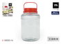 La Mediterranea Tarro de Vidrio con Tapa y Asa 18000 ml (25.4x25.4x41 cm) (2 Unidades)