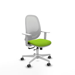 PIQUERAS Y CRESPO Silla de oficina Cilanco Pistacho/Blanco con Mecanismo Sincro/Traslack