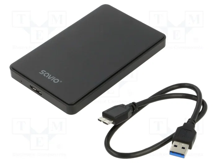 SAVIO Carcasa de disco 2,5 pulgadas USB 3.0 AK-65 Negro SAVIO Carcasa de disco 2,5 pulgadas USB 3.0 AK-65 Negro