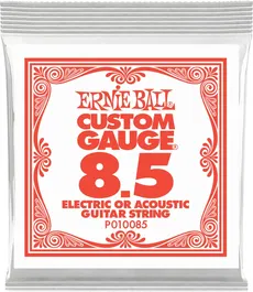 Ernie Ball Cuerdas Eléctricas Slinky Plana - 008.5 para Guitarra Eléctrica, Calibres Específicos, Empaquetado Element Shield