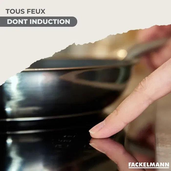 Fackelmann AABBF66187 Batería de Cocina 8 Piezas Acero Inoxidable Inducción