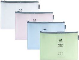 GRAFOPLAS Bolsas Zipper Bag Cremallera A4 Colores Mate Surtidos