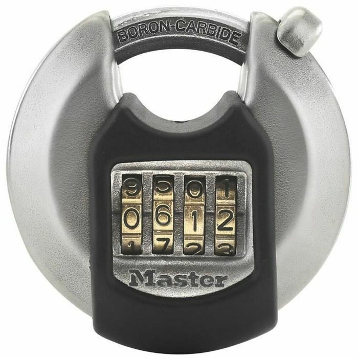 Master Lock Candado de disco externo combinado de alta seguridad con mango protegido Master Lock Candado de disco externo combinado de alta seguridad con mango protegido