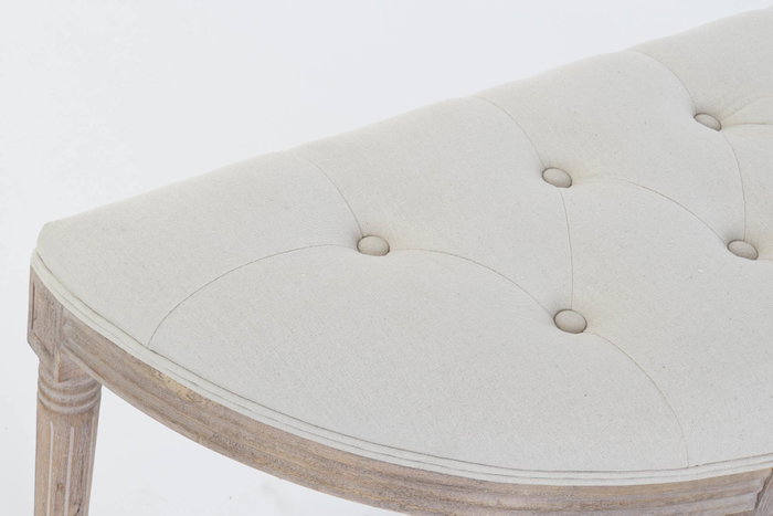 DKD Home Decor Descalzadora de Poliéster y Rubberwood Beige/Natural