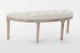DKD Home Decor Descalzadora de Poliéster y Rubberwood Beige/Natural