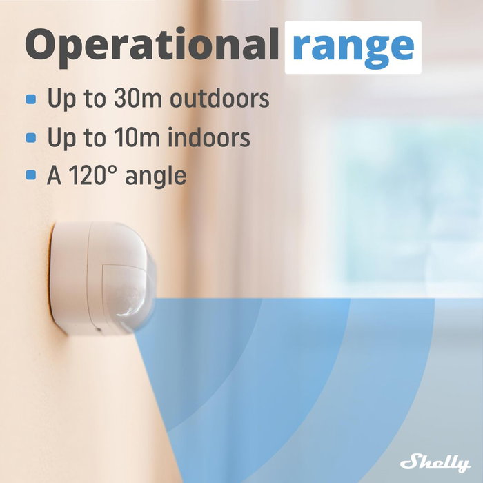 Shelly BLU Motion Sensor de Movimiento Bluetooth Blanco Shelly BLU Motion Sensor de Movimiento Bluetooth Blanco