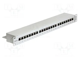 DeLOCK Patch Panel Cat.6 de 24 puertos 19 pulgadas