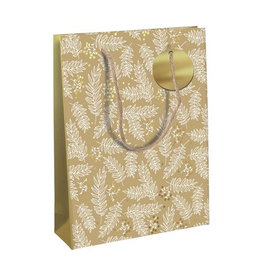 Clairefontaine Bolsa de Papel Kraft Decorada Navidad Red Forrest 26,5x14x33 cm Pack de 6
