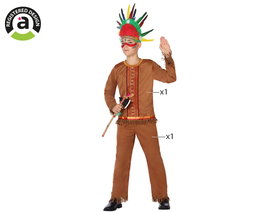 Disfraz para Niños Marrón Indio Americano (2 Piezas)