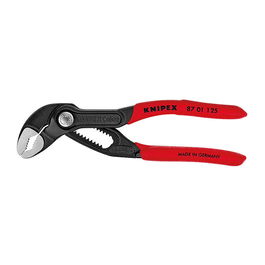 Knipex Cobra Alicates Bimateria Universales 125 mm, 13 Posiciones, Acero Cromo Vanadio, Rojo