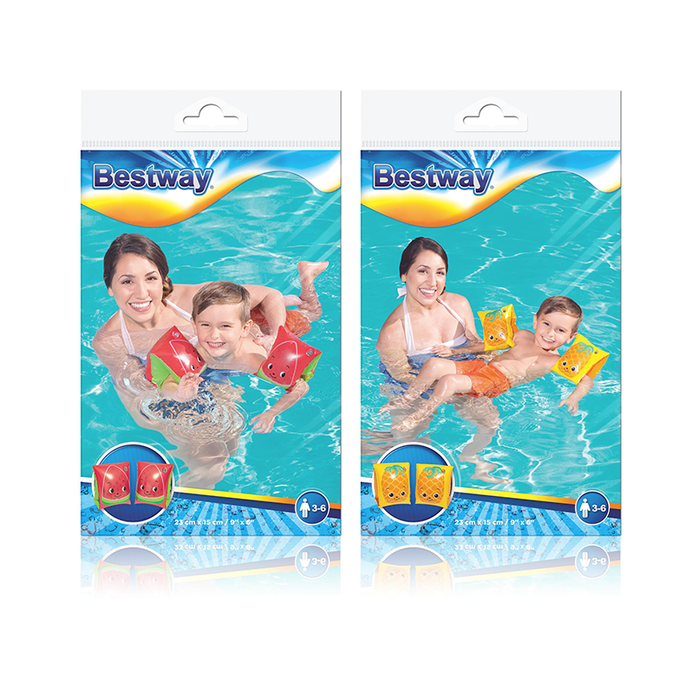 Bestway Manguitos Hinchables Decorados Frutas Color Surtido 23x15 cm +3 a 6 Años Playa y Piscina 32042