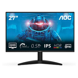 AOC Monitor Gaming Q27B36X 27 Pulgadas (68.6 cm) QHD 2K 2560x1440 IPS, 144 Hz, 1 ms (MPRT), HDR10, FreeSync, HDMI, DisplayPort, Negro