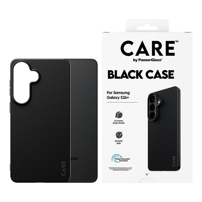 PanzerGlass CARE TPU Case Black - Funda de Protección Resistente a Golpes y Rayones para Samsung Galaxy S26+, Negro