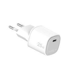 Cargador de Pared Celly UPTC1USBC25WWH Blanco 25 W