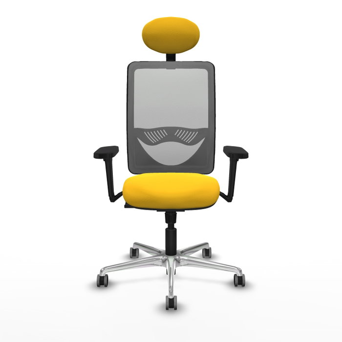 PIQUERAS Y CRESPO Silla de oficina Zulema Sincro Amarillo y Gris PIQUERAS Y CRESPO Silla de oficina Zulema Sincro Amarillo y Gris