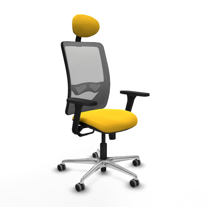 PIQUERAS Y CRESPO Silla de oficina Zulema Sincro Amarillo y Gris PIQUERAS Y CRESPO Silla de oficina Zulema Sincro Amarillo y Gris