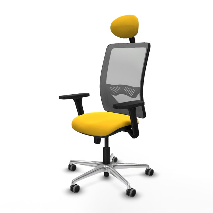 PIQUERAS Y CRESPO Silla de oficina Zulema Sincro Amarillo y Gris PIQUERAS Y CRESPO Silla de oficina Zulema Sincro Amarillo y Gris