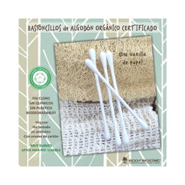 LARELLE Bastoncillos de Algodón Orgánico y Varilla de Papel, 200 Unidades