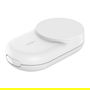 Belkin UltraCharge - Base de carga magnética plegable Qi2 25W, carga inalámbrica rápida para iPhone, Samsung, reloj inteligente y auriculares, color blanco