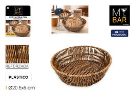 Inde Cesta para Pan Redonda de PP Reforzada 20.5 cm (18 Unidades)