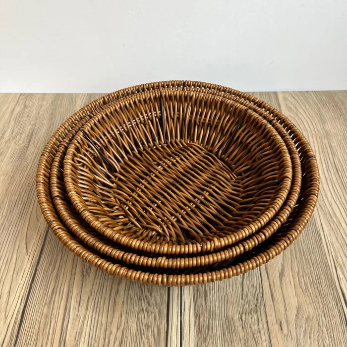 Inde Cesta para Pan Redonda Reforzada, de Polipropileno, Diámetro 20.5 cm (18 Unidades)