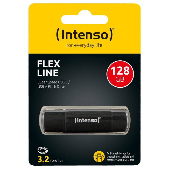 Intenso Flex Line 128 GB USB-C y USB-A Negro