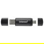 Intenso 3544491 Memoria USB 3.2 Gen 1 128 GB Negro USB-C y USB-A, 70 MB/s, Aluminio, para conectar y usar