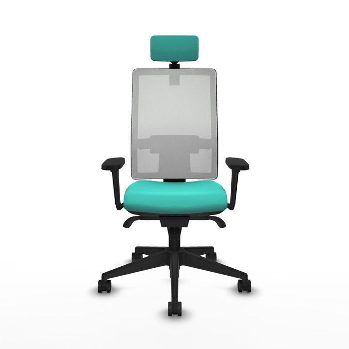 PIQUERAS Y CRESPO Silla de oficina Horna con mecanismo Sincro, Turquesa y Blanco PIQUERAS Y CRESPO Silla de oficina Horna con mecanismo Sincro, Turquesa y Blanco