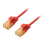 EQUIP Patchkabel Cat6A 626206 - Cable de Red U/UTP SlimFlex Rojo 3m, 10GBase-T, LSZH, Compatible PoE+
