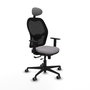 PIQUERAS Y CRESPO Silla de oficina Jorquera con mecanismo Sincro/Traslack, Gris y Negro